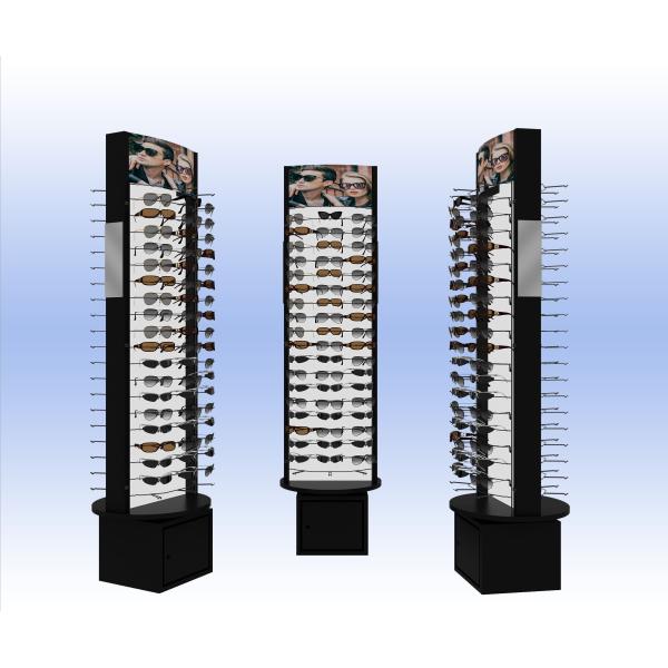 Triangle Rotating Eyeglass Display Case / Sunglass Shelf Display