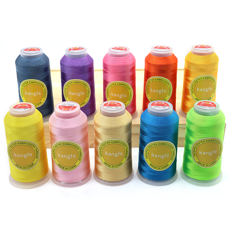 720 Colors/ Mixed Color/ Pure Color Polyester Thread for Embroidery Machine MERCERIZED