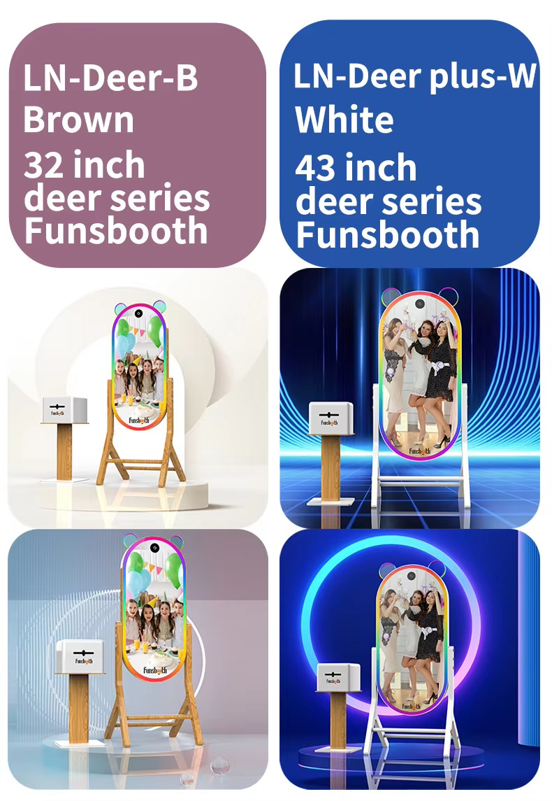 Interactive Touch Screen Instant Printing Photo Booth Mobile Digital Mirror Photo Booth Guest Memory Books