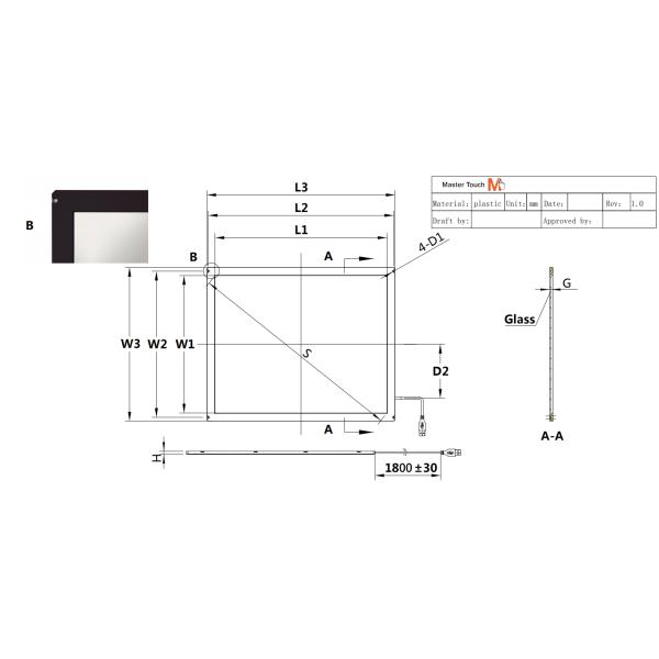 21.5 Inch Infrared Touch Overlay Laptop Screen Frame IR Multi Touch Frame