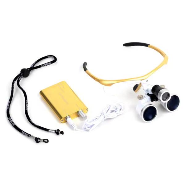 Quality Wireless Surgical Magnifying Glass With LED Headdlight Lighg Weight Dental 3.5X Surgical Loupes for sale