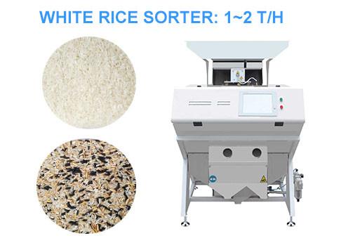 Quality 96 Channels White Rice Color Sorter Machine 54 Million CCD 1-2 Ton/H for sale