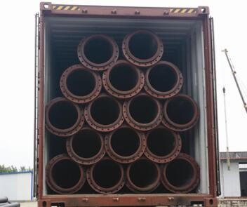 qualified black hdpe flared pipes with steel ring inside