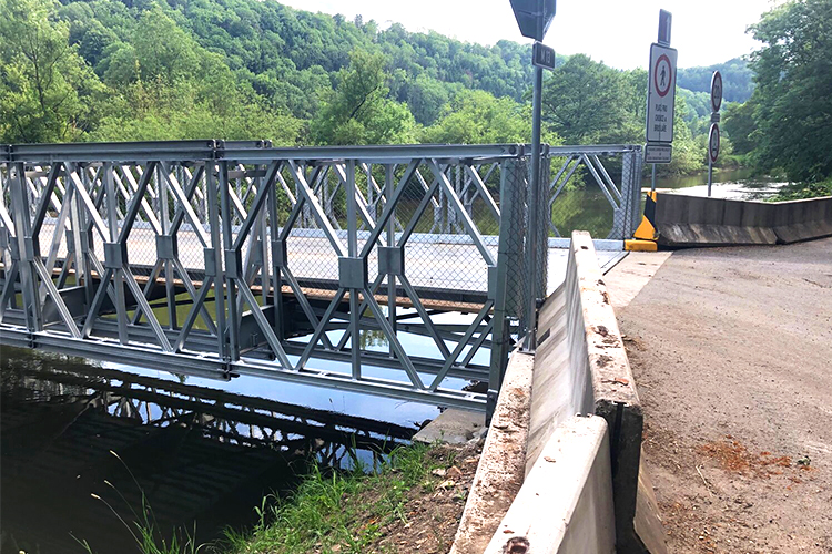 Steel Truss Frame Bridge Modular Prefab Portable HD200 With Total Length Of 15m-60m