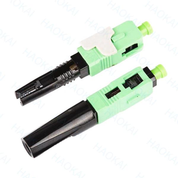 Quality 0.3db 60mm SC APC Fast Connector SM FTTH Fiber Optic Quick Connector for sale