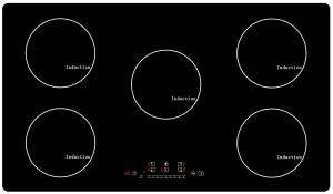 China Smooth Surface 7600w 900×520 Five Ring Electric Induction Hobs wholesale