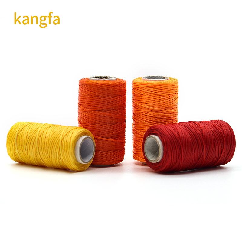 150d 0.8mm 30m Flat Waxed Polyester Thread for Bag Sewing 100% Polyester DIY Wax Cord