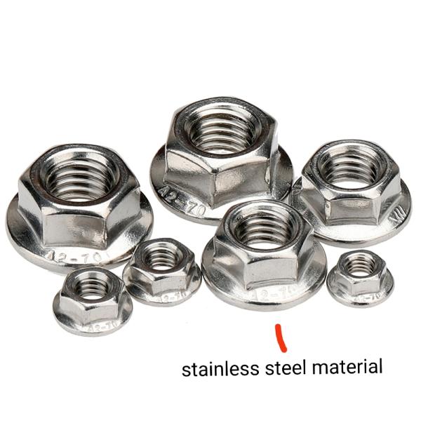 Hex Flanged Nyloc Nuts M7 Cold Galvanized Powder Coated ISO 9001 Approved