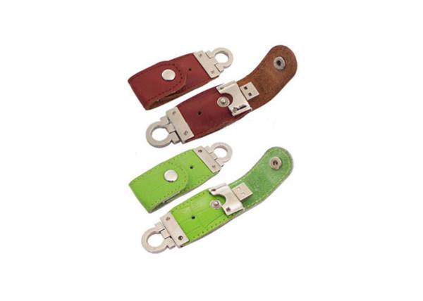 Quality Flip Leather U Disk / Key Chain Flip Leather USB Flash Pen Drive USB2.0 2-128GB for sale