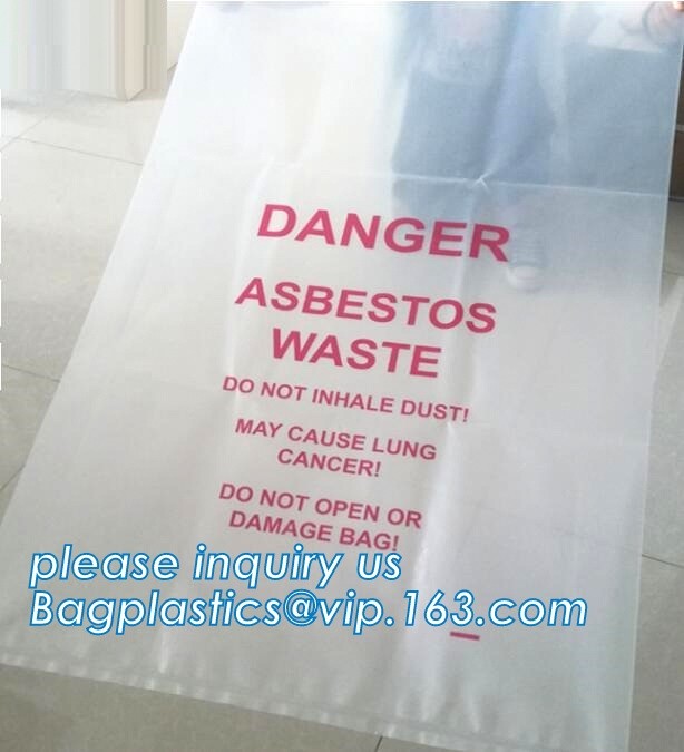 Heavy Duty Construction Plastic Asbestos Bag Waste Bag,Heavy Duty Disposal Polythene bags For Asbestos Removal BAGEASE