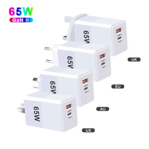 China EU US UK AU GaN 140w 120w 65W 45w Laptop Usb C Charger with QC2.0 Function wholesale