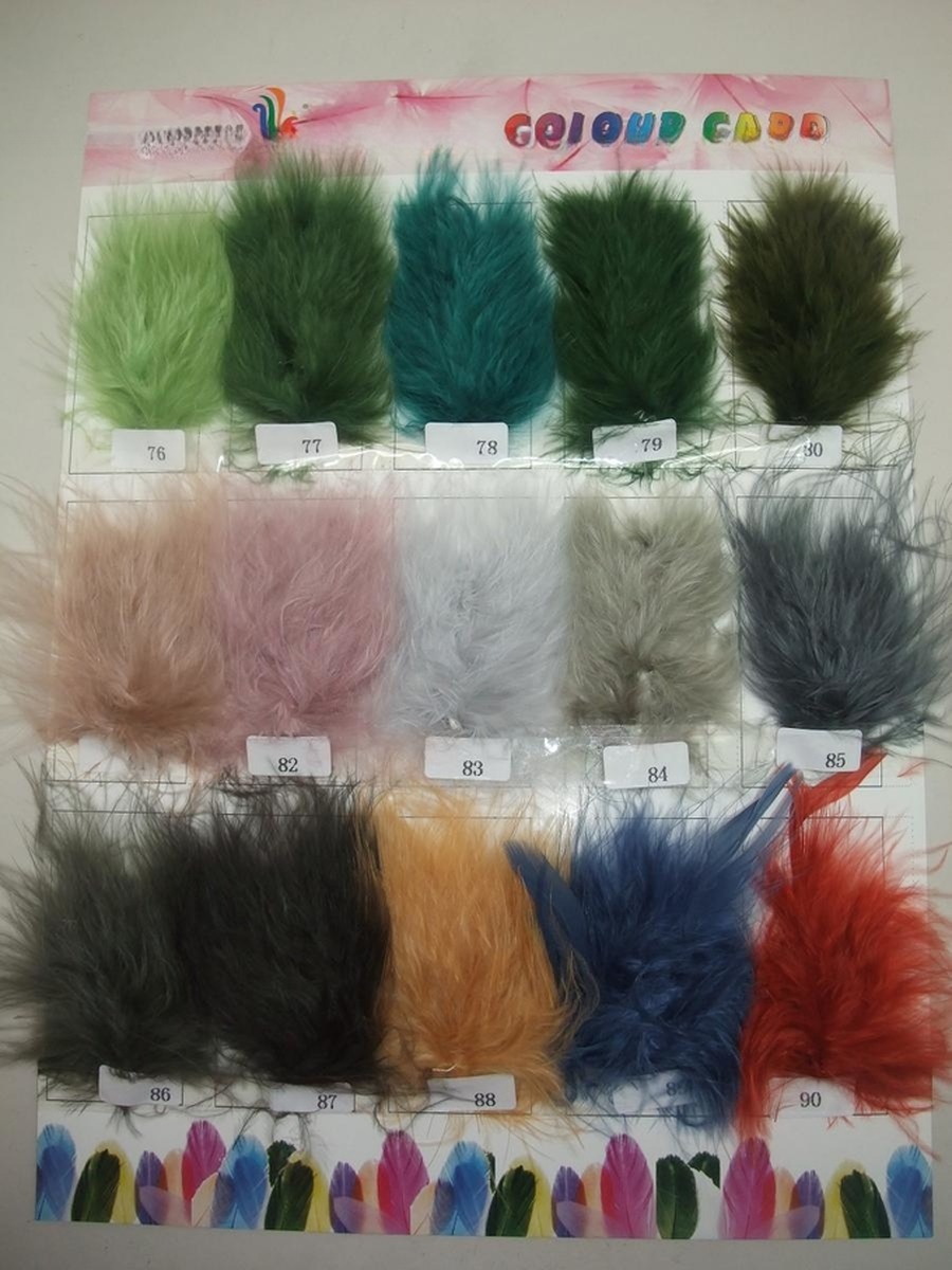 15*30 cm Goose Feather Millinery Supplies with Stripped Coque and Hackle Flower Mount