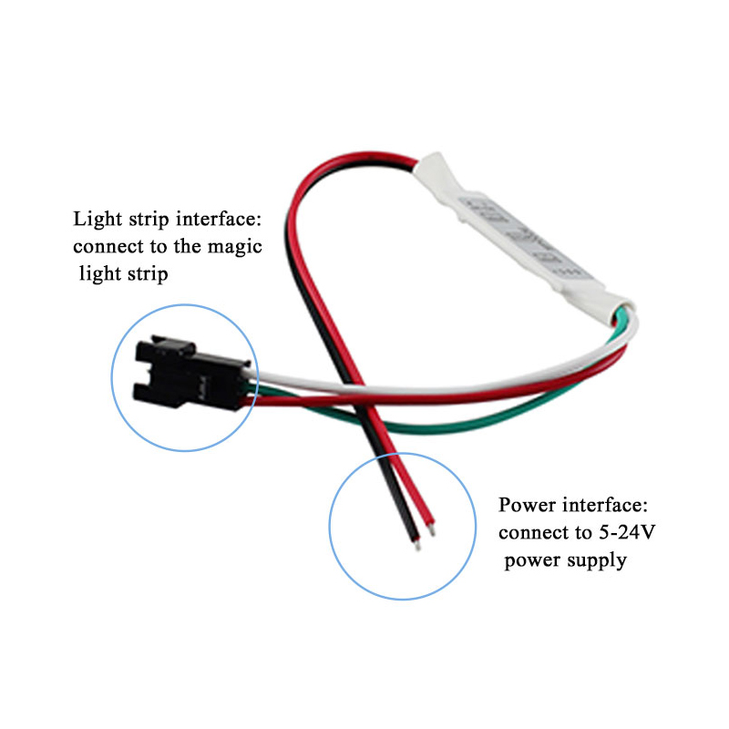 SP002E LED Pixel Controller Mini 3 Key Controllable For Magic Color Strip WS2811