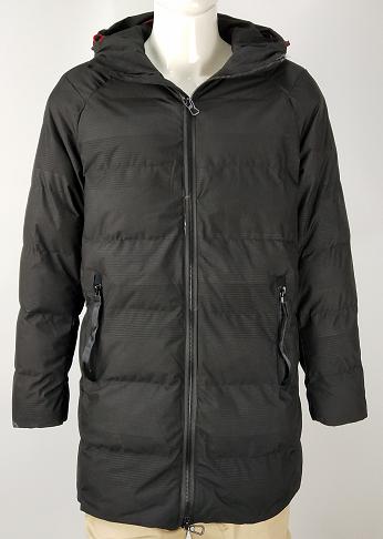 MEN'S PARKA WITH FIX HOODY,Black and Navy
