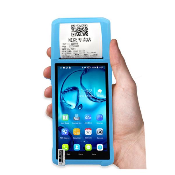 Quality 3g 4g Handheld POS Terminal Payment Mobile All In One POS Machine 5.5" Touchscreen for sale