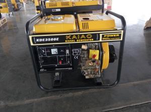 China Miniature Electric Start Diesel Generator 3000 Watt With Four Wheels / 17Ah Battery wholesale