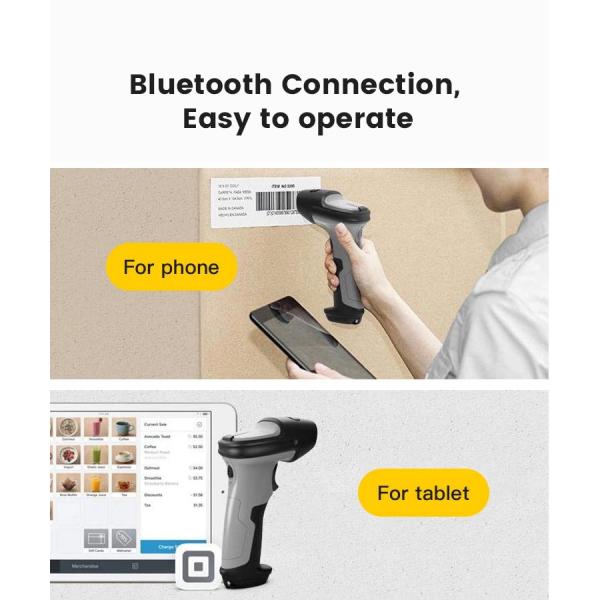 High Speed 1D Bluetooth Wireless Handheld Barcode Scanner For POS