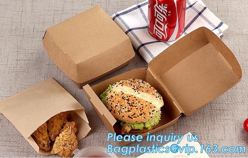 kraft paper sandwich box with window ,triangle sandwich box for packaging,Cardboard Box With Clear Window Burger Sandwic