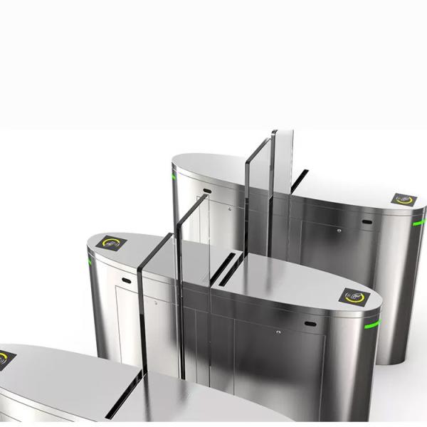 Quality Glass Optical Sliding Turnstile 4 Pair Infrared Sensors Anti Intrusion Anti Trailing for sale