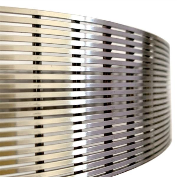 AISI Stainless Steel Cylinder 6.0mm Slot Wedge Wire Screen Filter 1mm Thickness