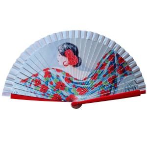 Spanish Wooden Customized Hand Fans Folding Hand Painted And Printed