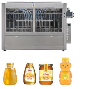 China Servo Motor Piston Jam Jar Filling Machine Schneider PLC Control wholesale