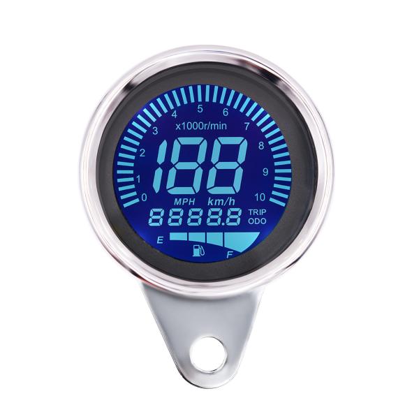 Quality 4 In 1 100km/H Digital Rpm Gauge , DC12V Motorcycle Digital Tachometer for sale