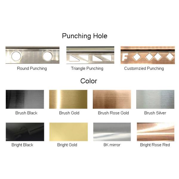 Quadrant Stainless Edge Trim , Tile Trim 12mm For Outside Corner