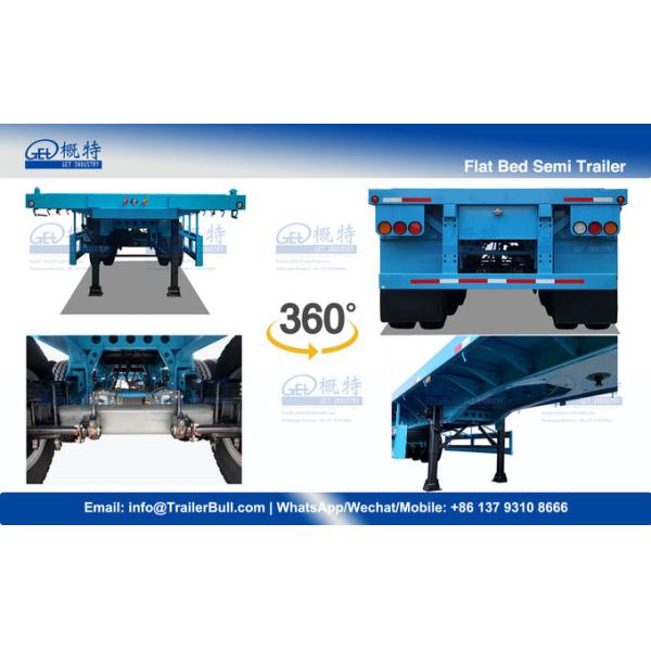 60T Payload 80ft Flatbed Semi Trailer Combination with draw bar dolly trailer