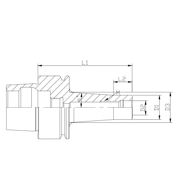 Reamer Cnc Machine Tool Holders 20CrNiMo Material HSK(E)-M For Milling / Rilling