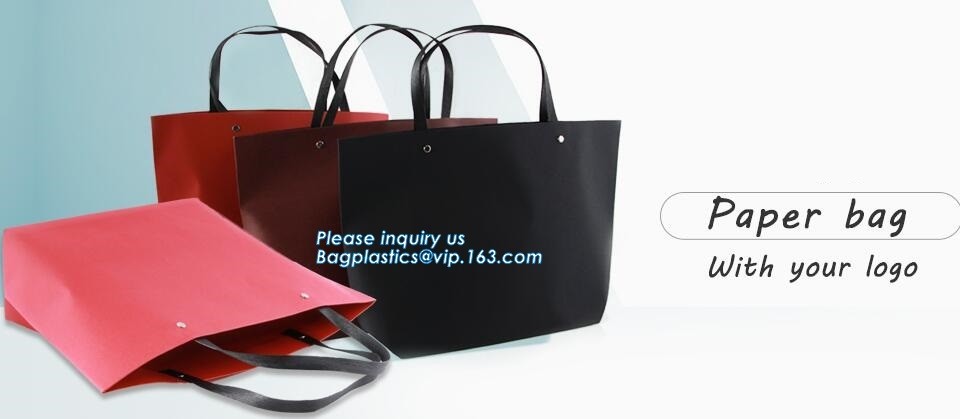 Customized Cut Printed Coated Paper Shopping Bag with Matt Lamination,rope handle custom logo printed white paper bag
