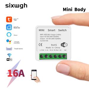 China Tuya 16A 10A Wifi Switch Smart Breaker Module Smart Life APP Remote Control Switch Voice Relay Timer wholesale