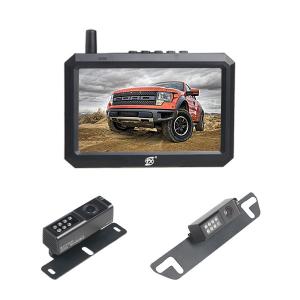 China IP69K DVR Reverse Camera 5 Inch Wireless Monitor Black Color With 2 Channels System wholesale