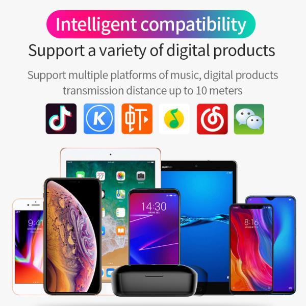 Bluetooth 5.0 Wireless Earphone Tws in Ear Headphones Handsfree Earphones Headphone Sport Earbuds Headset for Phone with Mic