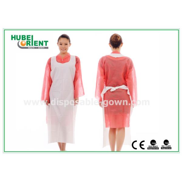 Anti Oil Smooth Surface Disposable PE Apron Without Sleeves