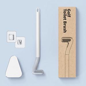 China Pvc Long Handled Toilet Brush Golf Silicone No Dead End Cleaning wholesale