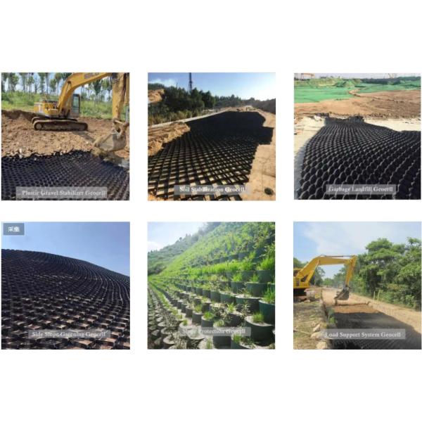Smooth Plastic HDPE Geocell Gravel Pathway Stabilizer Grid For Road Construction