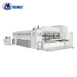 China Water Ink Carton Box Flexo Printing Machine , 5 Colors Flexo Printer Slotter Machine 40KW on sale