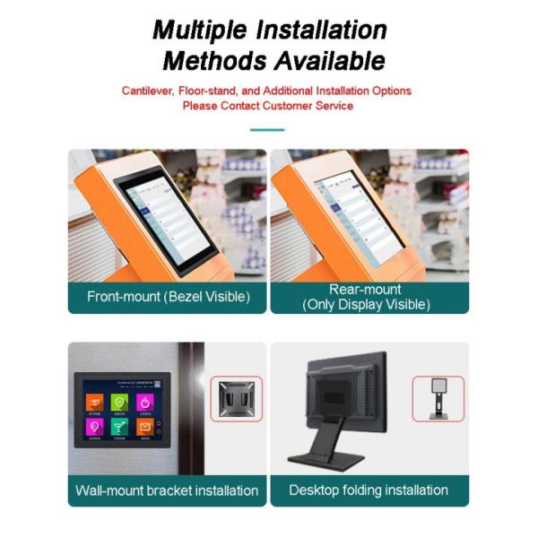 17 inch Industrial Touchscreen Displays All-In-One Flat Panel Fanless Capacitive Resistance Touch Computer Embedded Service Equipment