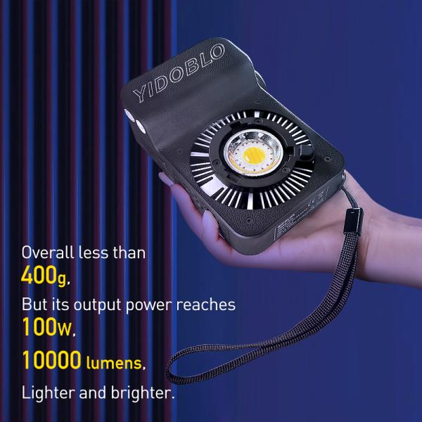 Small pocket-sized fill light in white with a softbox, 2700k-7500k for outdoor photography