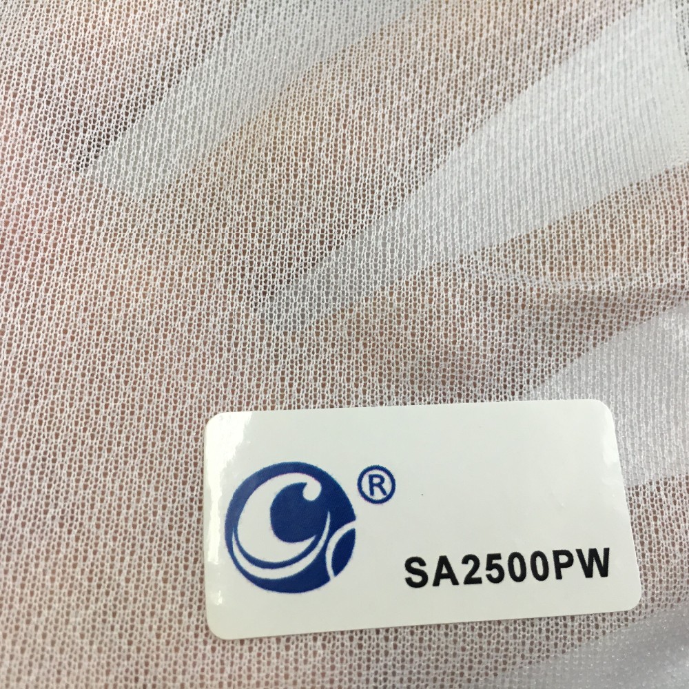 150cm Width Circular Tricot Woven Fusible Interlining for GAOXIN SA2500 in Pure White