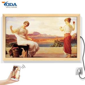 China 200 Watt Wooden Photo Frame , Wooden Painting Frame With Video Music Bluetooth wholesale
