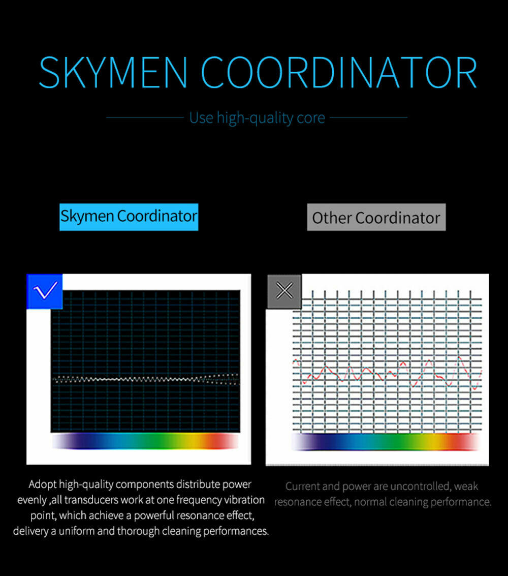 Skymen Ultrasonic Bath For Scuba Equipment With 200W Heater 1.72 Gallon