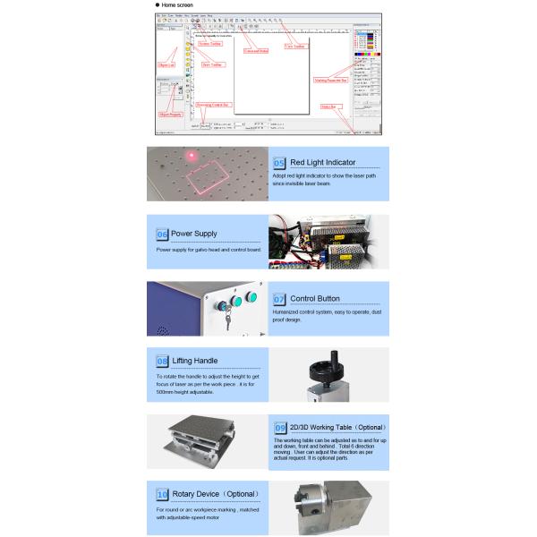 Hand Held Optical Laser Marking Machine For Plastic Parts