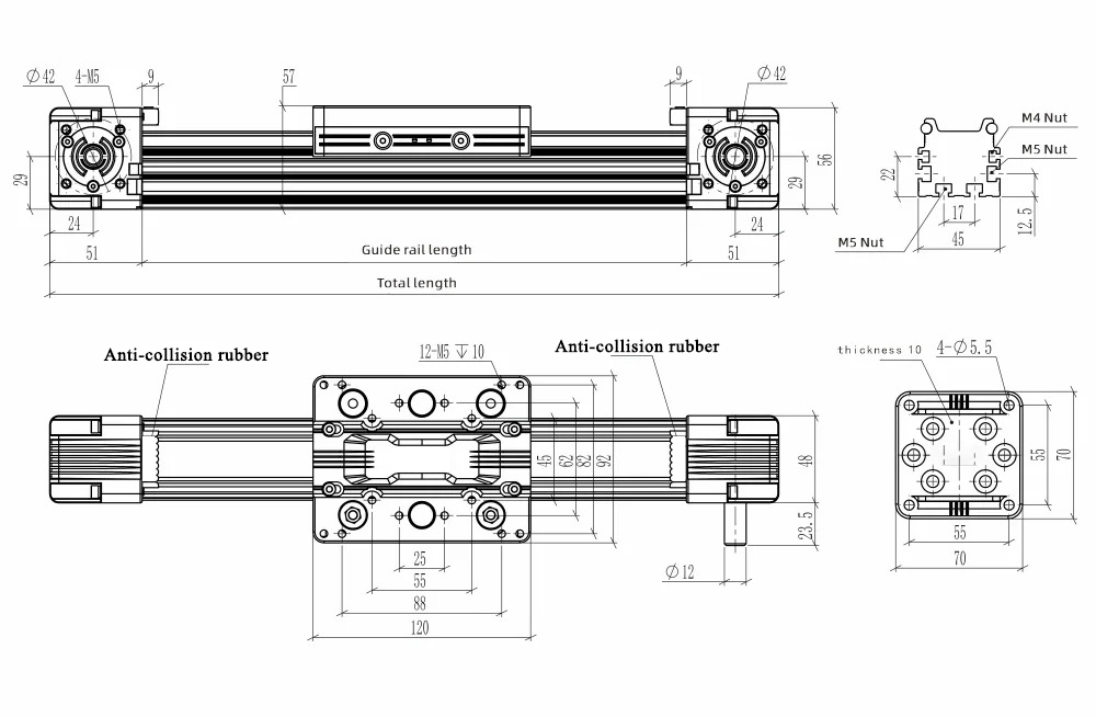 Precision And Performance Customized Stroke 50-4000mm XYZ 3-Axis CNC Gantry Robot Linear Module