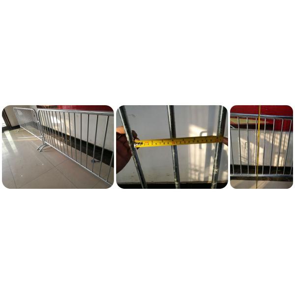 1-1/4" Rail Powder Coat Steel Crowd Control Interlocking Barrier