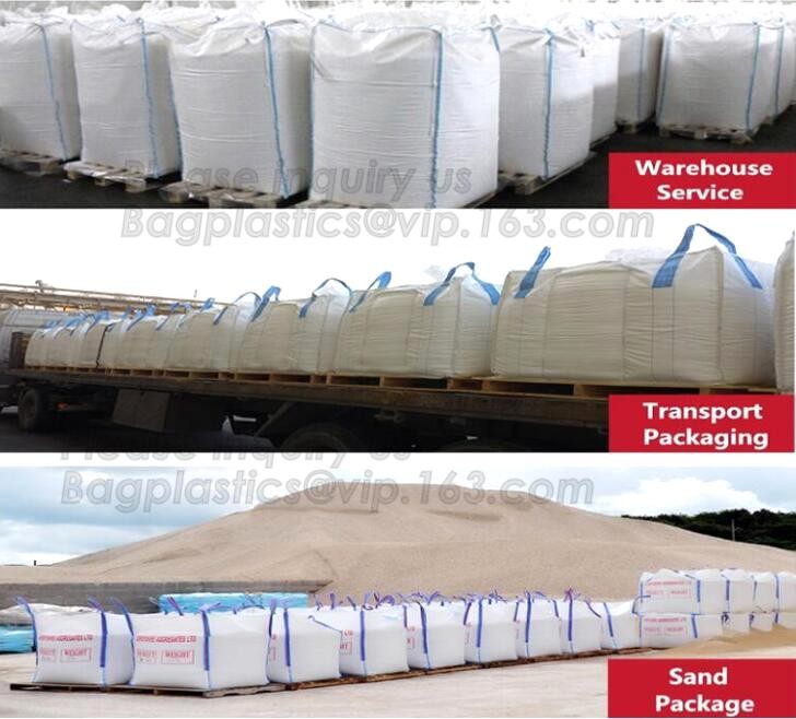 polypropylene woven plastic jumbo bag pp big bag for sand, building material, 500kg-1000kg PP Woven Jumbo Bag Big Bag wi