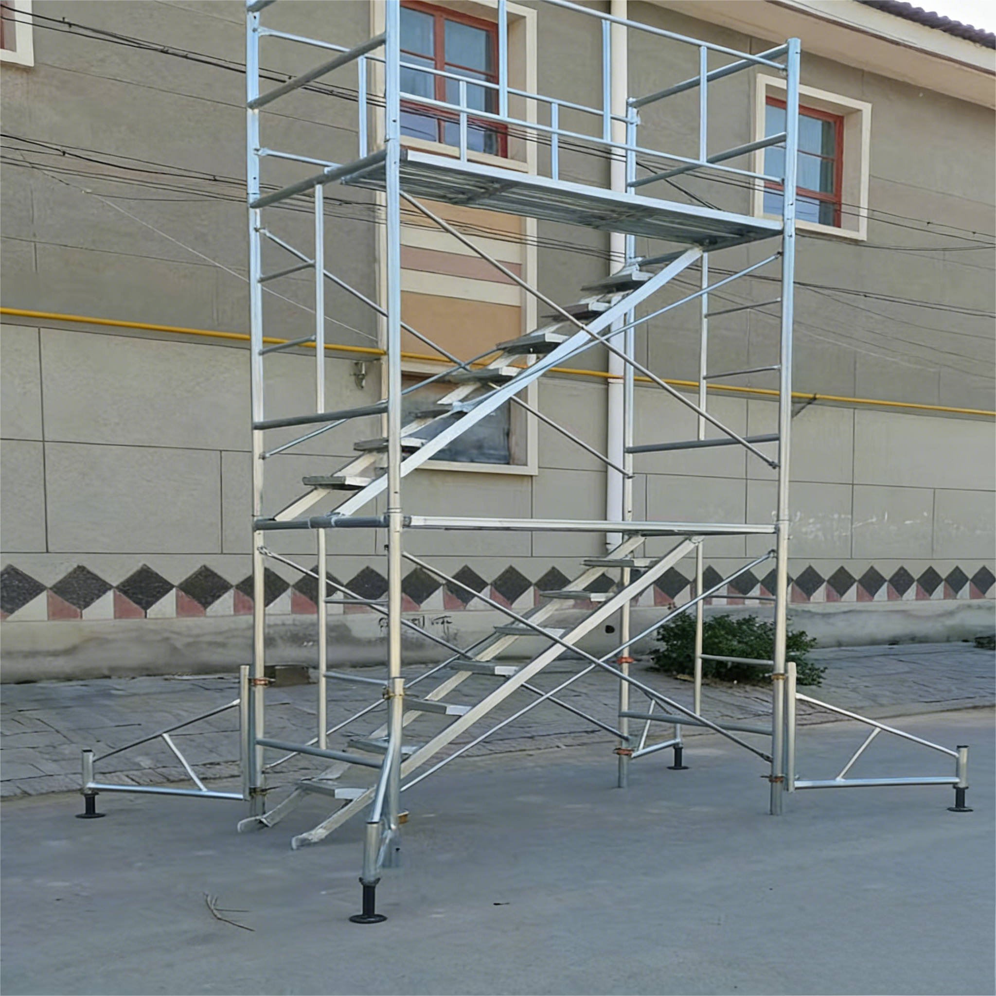 Standard Size Walk Through Scaffolding Galvanization Stable Scaffolding 2m Height 1.2m Width
