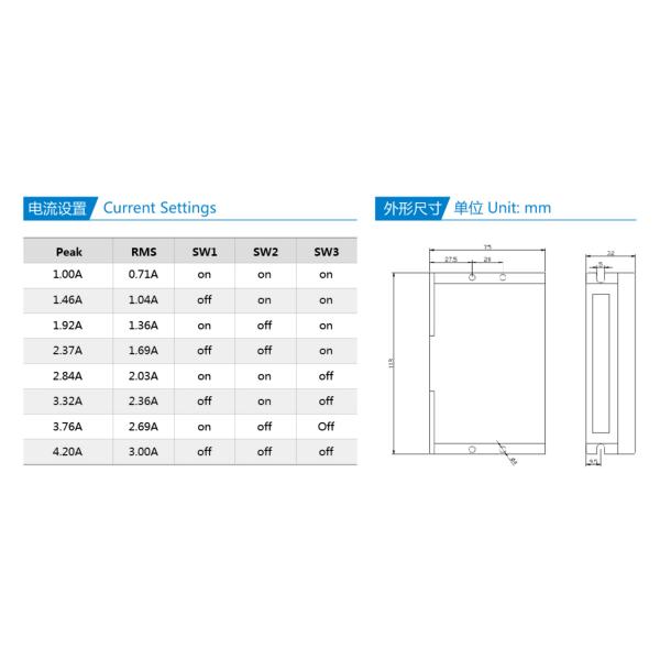 Steel Digital Stepper Motor Driver DM556
