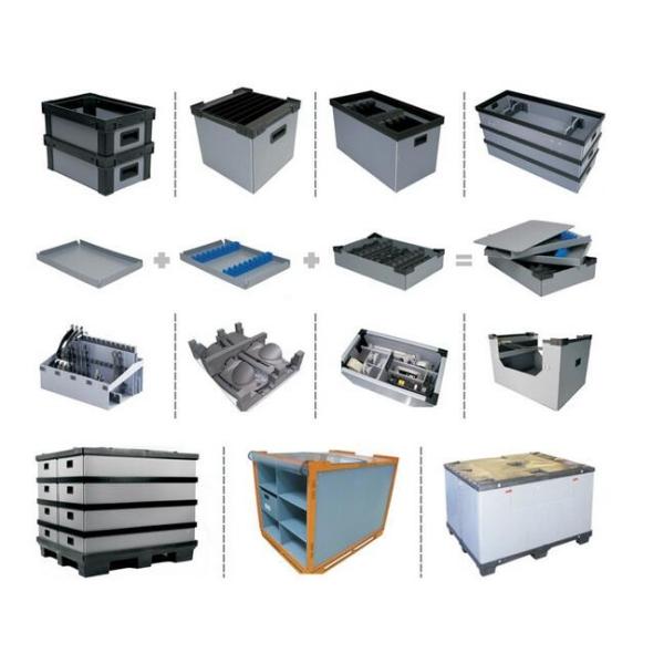 auto pack plastic hopper transport storage pallet box packaging automotive gaylord box with hinged lids